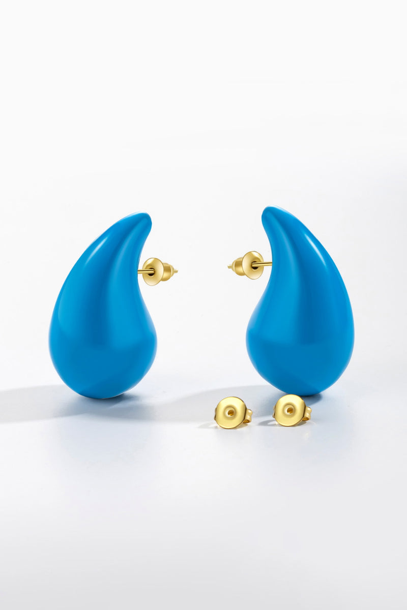 Big Size Water Drop Brass Earrings