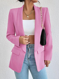 Blazer de manga larga con cuello chal