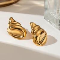 18K Gold-Plated Conch Earrings