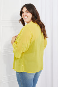 Melody Just Breathe Kimono de gasa de tamaño completo en amarillo