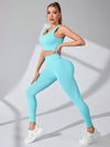 Scoop Neck Wide Strap Top and Pants Active Set