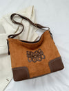 Bolso tote con correa ajustable de gamuza