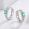 925 Sterling Silver Inlaid Zircon Earrings