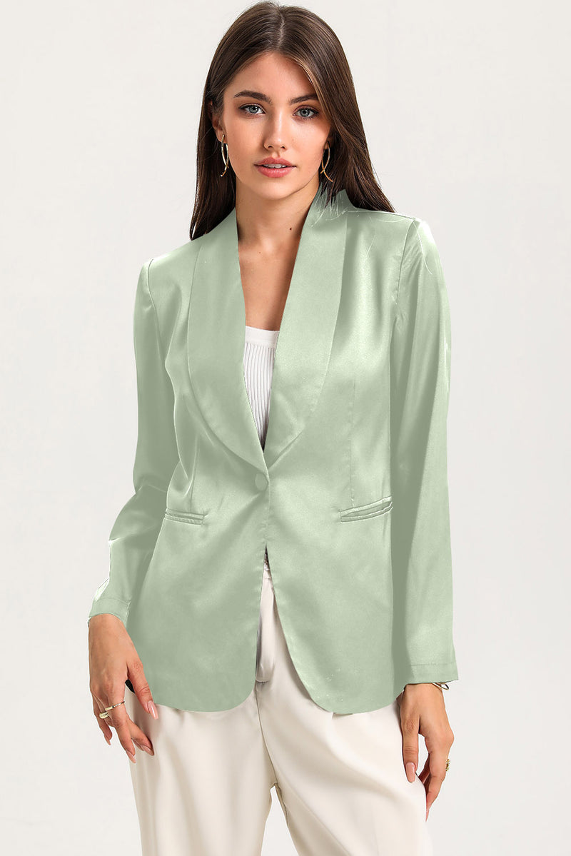 Long Sleeve Shawl Collar Blazer