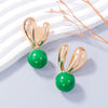 Alloy Drip Oil Bunny Earrings