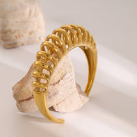 18K Gold-Plated Stainless Steel Cutout Bracelet