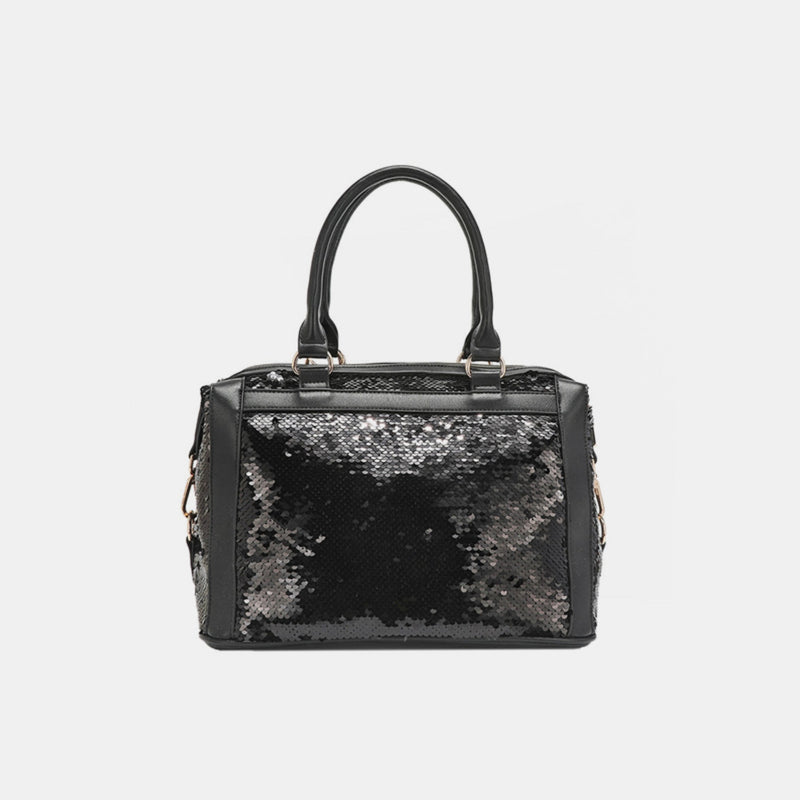 Bolso Boston con parche de lentejuelas Nicole Lee USA