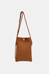 Suede Snap Down Crossbody Bag