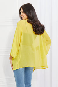 Melody Just Breathe Kimono de gasa de tamaño completo en amarillo