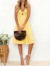 Cutout Smocked Sweetheart Neck Cami Dress