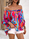 Printed Off-Shoulder Blouse