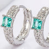 925 Sterling Silver Inlaid Zircon Earrings