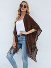 Poncho Abierto con Flecos Brillantes