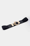 Circle Shape Buckle Zinc Alloy Buckle PU Leather Belt