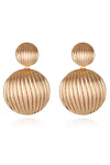 Zinc Alloy Ribbed Earrings