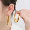 Stainless Steel Hinged Hoop Earrings