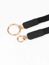 Double Ring Buckle Elastic PU Belt