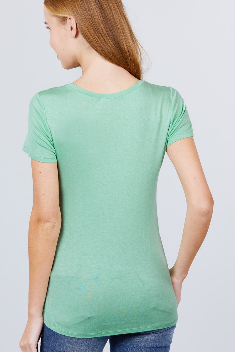 V-neck Rayon Jersey Top