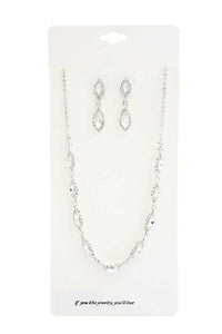 Elegant Marquise Rhinestone Loop Necklace