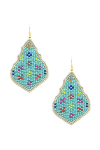 Seed Bead Pattern Dangle Earring