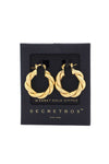 Twisted 14k Gold Dipped Hoop Earring