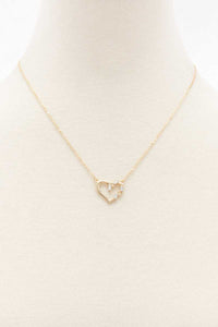 Heart Rhinestone Necklace