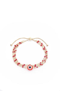 Pulsera deslizante con cuentas de ojo