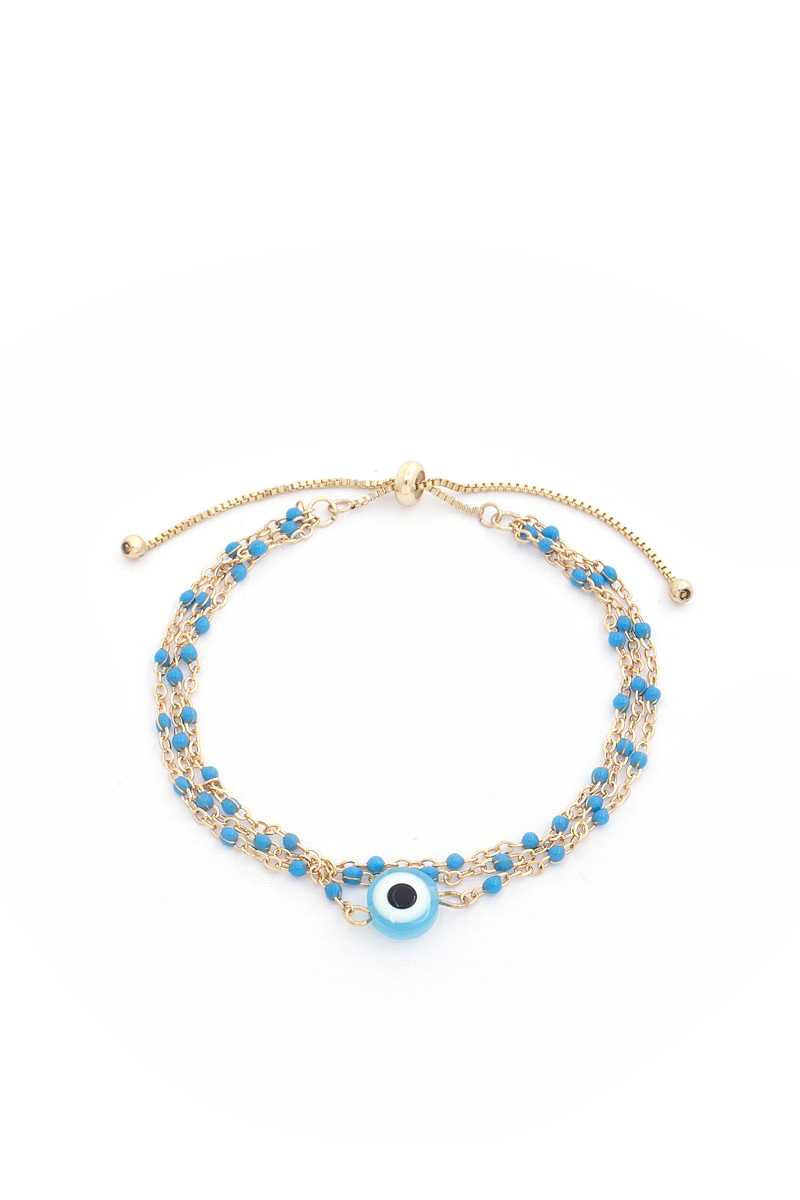 Pulsera deslizante con cuentas de ojo