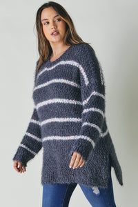 Plus Sweater With Stripe Detail