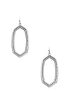 Metal Hexagon Dangle Earring