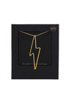 14k Gold Dipped Lightning Bolt Charm Necklace