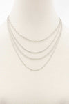 Metal Chain 4 Layer Necklace