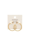 Sodajo Twisted Open Circle Earring