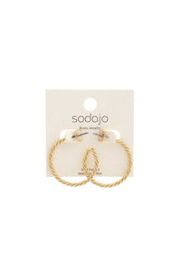 Sodajo Twisted Open Circle Earring