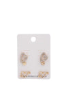 Conjunto de Pendientes de Corazón de Rhinestone Inclinado