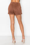 Button-accented Asymmetrical Mini Skort