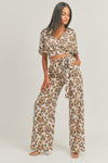 Crop Top Animal Print Set