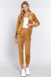 Faux Fur Jacket & Jogger Pants Set