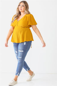 Plus Tie Detail Flare Top