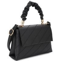 Fashion Smooth Pattern Wrinkle Handle Crossbody Bag