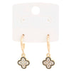 Clover Charm Open Hoop Earring